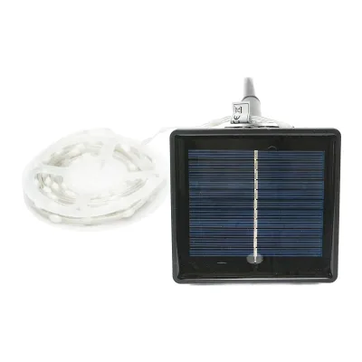 Striscia LED con pannello solare 5V, 5m, telecomando RGB+IC IP65 - immagine 5