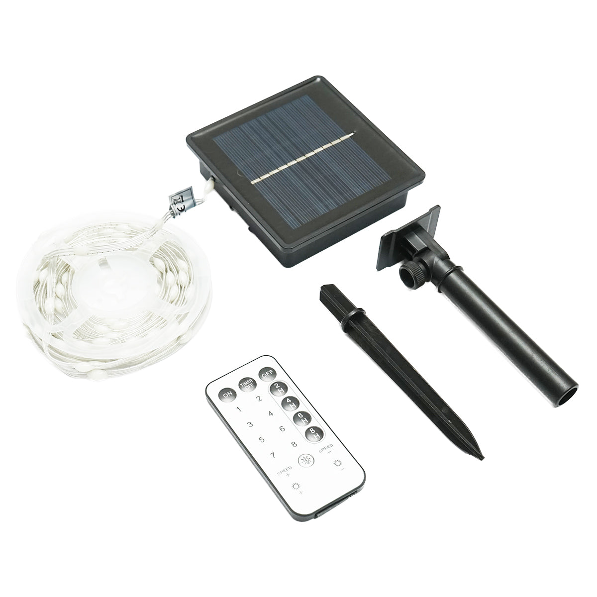 Striscia LED con pannello solare 5V, 5m, telecomando RGB+IC IP65 - immagine 2