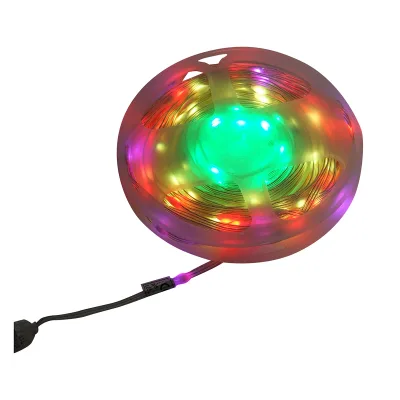 Striscia LED decorativa intelligente 2W/m 5V con telecomando, controllo musicale, bluetooth, applicazione USB, 10m RGB+IC IP68
