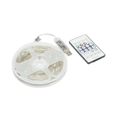 Striscia LED decorativa intelligente 2W/m 5V con telecomando, controllo musicale, bluetooth, applicazione USB, 10m RGB+IC IP68 - immagine 2