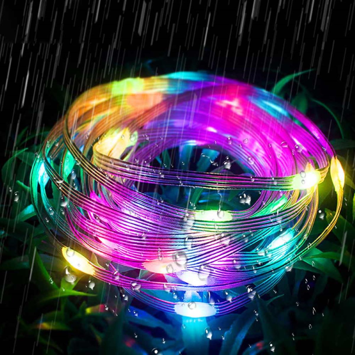Striscia LED intelligente 2W/m 5V con telecomando, controllo musicale, bluetooth, applicazione USB, 10m RGB+IC IP68