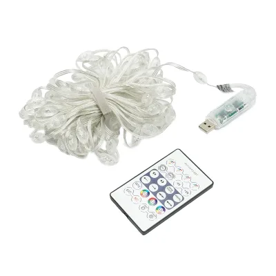 Striscia LED intelligente 2W/m 5V con telecomando, controllo musicale, bluetooth, applicazione USB, 10m RGB+IC IP68 - immagine 2