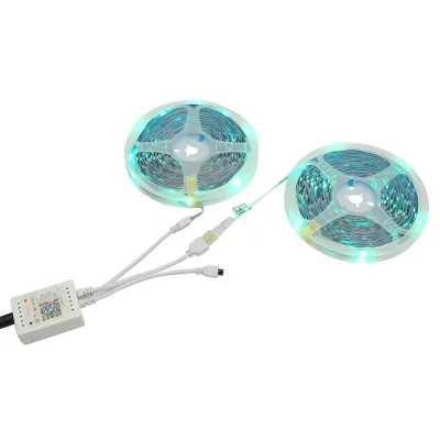 Striscia LED intelligente 2x15m, 24V con telecomando, controllo vocale, bluetooth, applicazione USB, 30m RGB IP20 - immagine 3