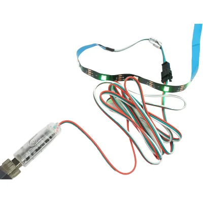 Striscia LED modello Fireworks 11x0,5+1x1m 5V, USB, bluetooth, controllo vocale, applicazione RGB+IC - immagine 6