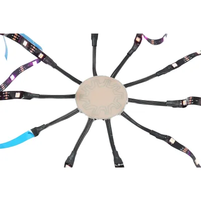 Striscia LED modello Fireworks 11x0,5+1x1m 5V, USB, bluetooth, controllo vocale, applicazione RGB+IC - immagine 4