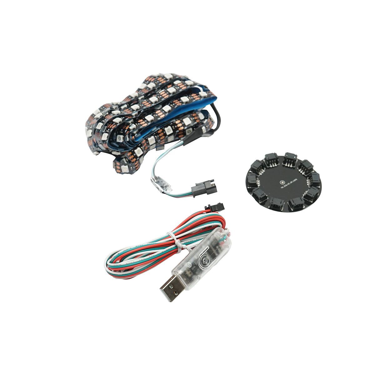 Striscia LED modello Fireworks 11x0,5+1x2m 5V, USB, bluetooth, controllo vocale, applicazione RGB+IC - immagine 2