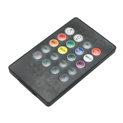 Striscia luminosa ambientale a LED per auto 12V con telecomando, controllo musicale 4x267mm RGB - immagine 5