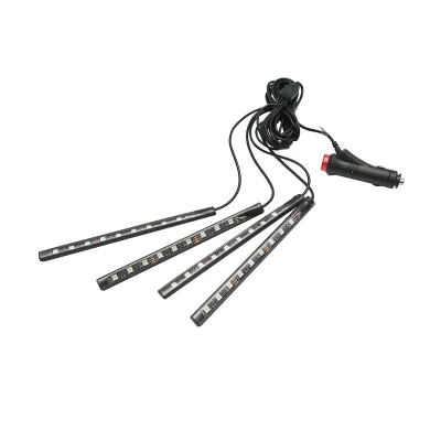 Striscia luminosa ambientale LED per auto 12V, 9W con telecomando, controllo musicale 4x22cm RGB - immagine 4