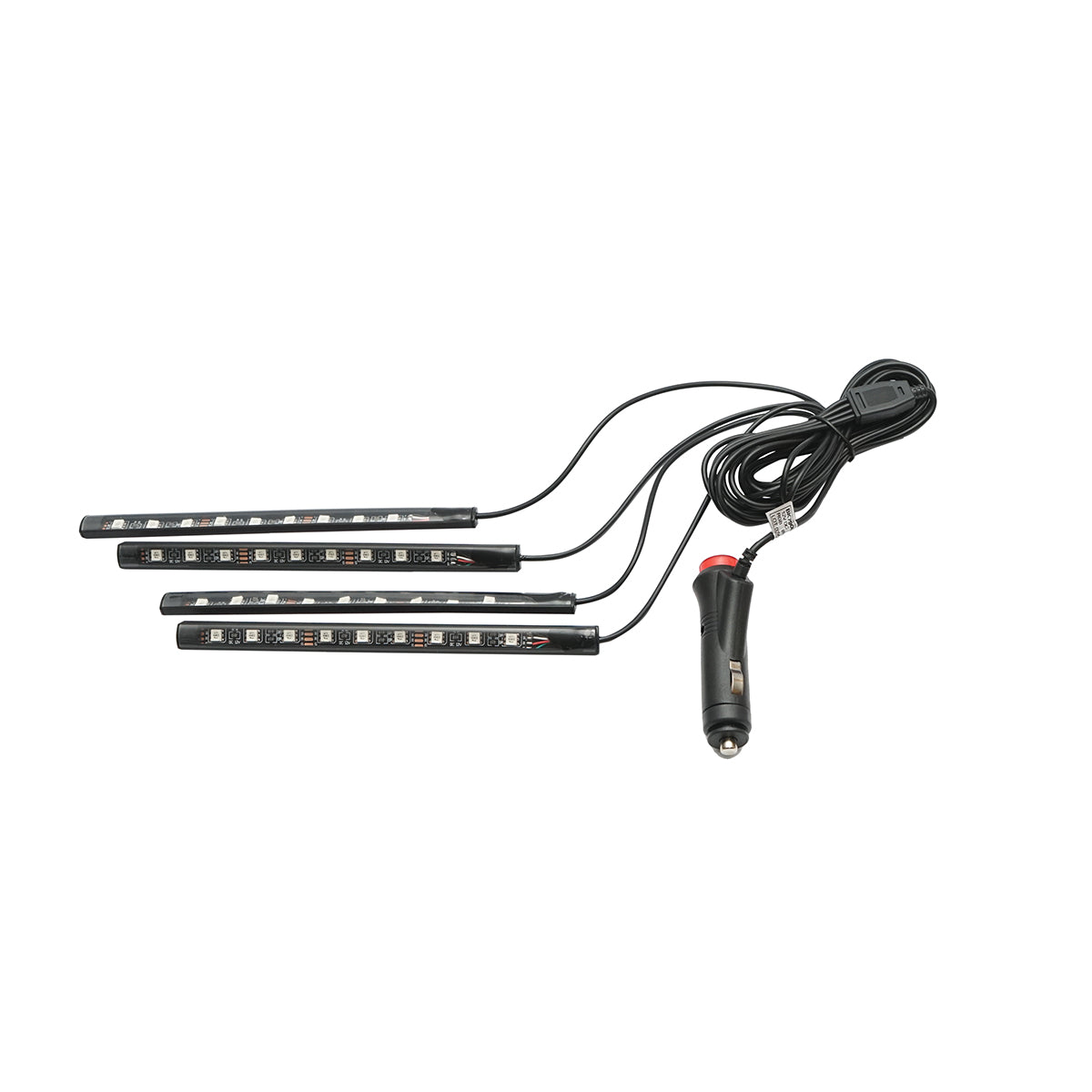 Striscia luminosa ambientale LED per auto 12V, 9W con telecomando, controllo musicale 4x22cm RGB - immagine 2