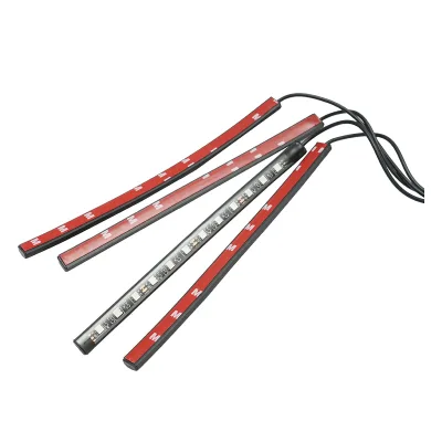 Striscia luminosa ambientale LED per auto 12V, 9W con telecomando, controllo musicale 4x26,7 cm RGB - immagine 5