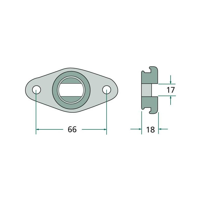 Supporto guida dito retrattile SPS con calotta per mietitrebbie John Deere, Massey Ferguson, codice OEM Z30752 - immagine 5