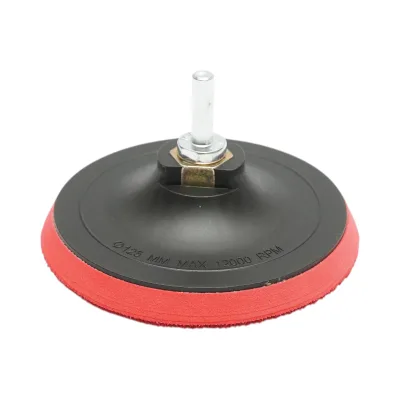 Supporto per disco abrasivo abrasivo da 125 mm con chiusura in velcro, adattatore M14 per smerigliatrice angolare e trapano. Breckner Germany - immagine 2