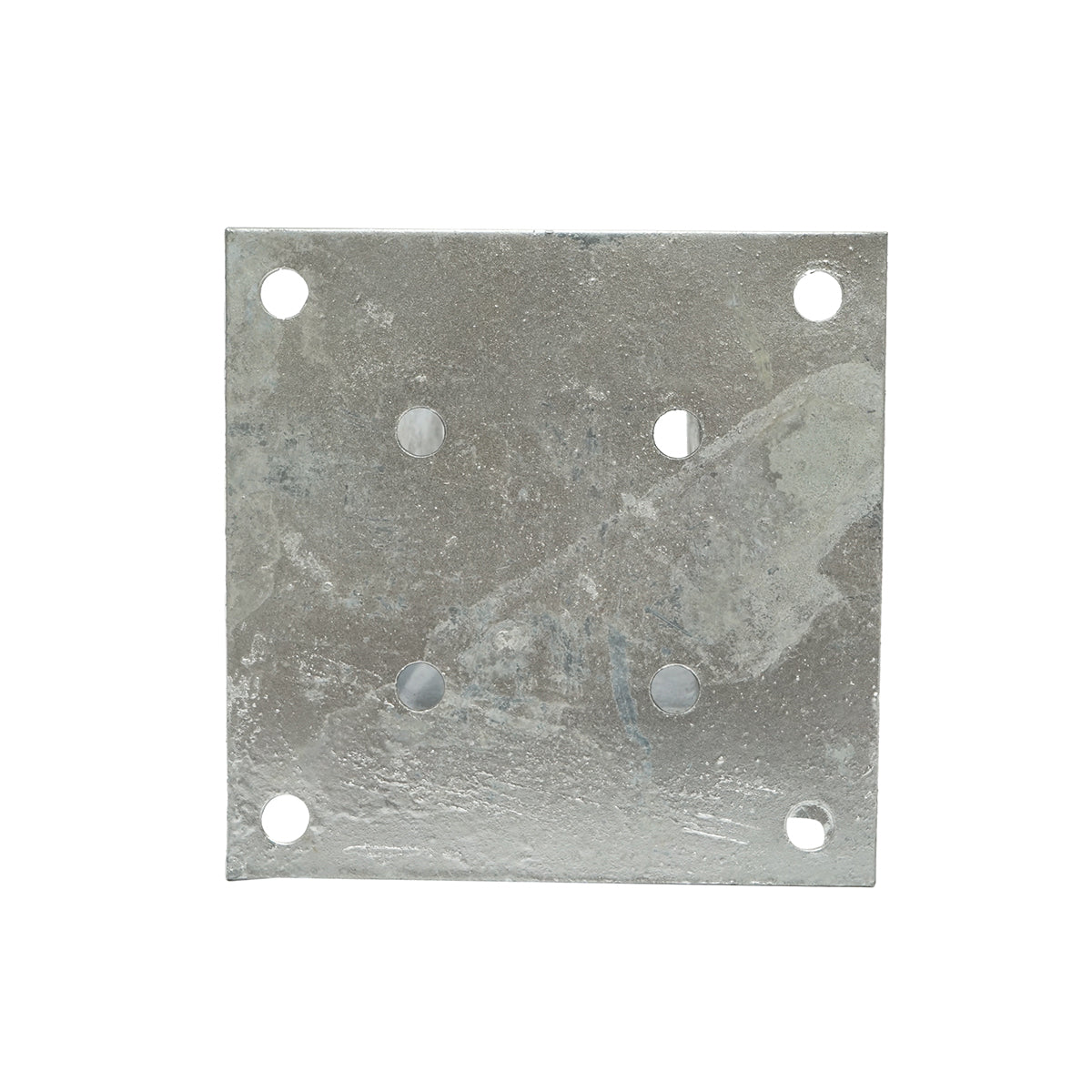 Supporto per palo applicato, fissaggio con viti 71x71x150, acciaio zincato, galvanizzato - immagine 4