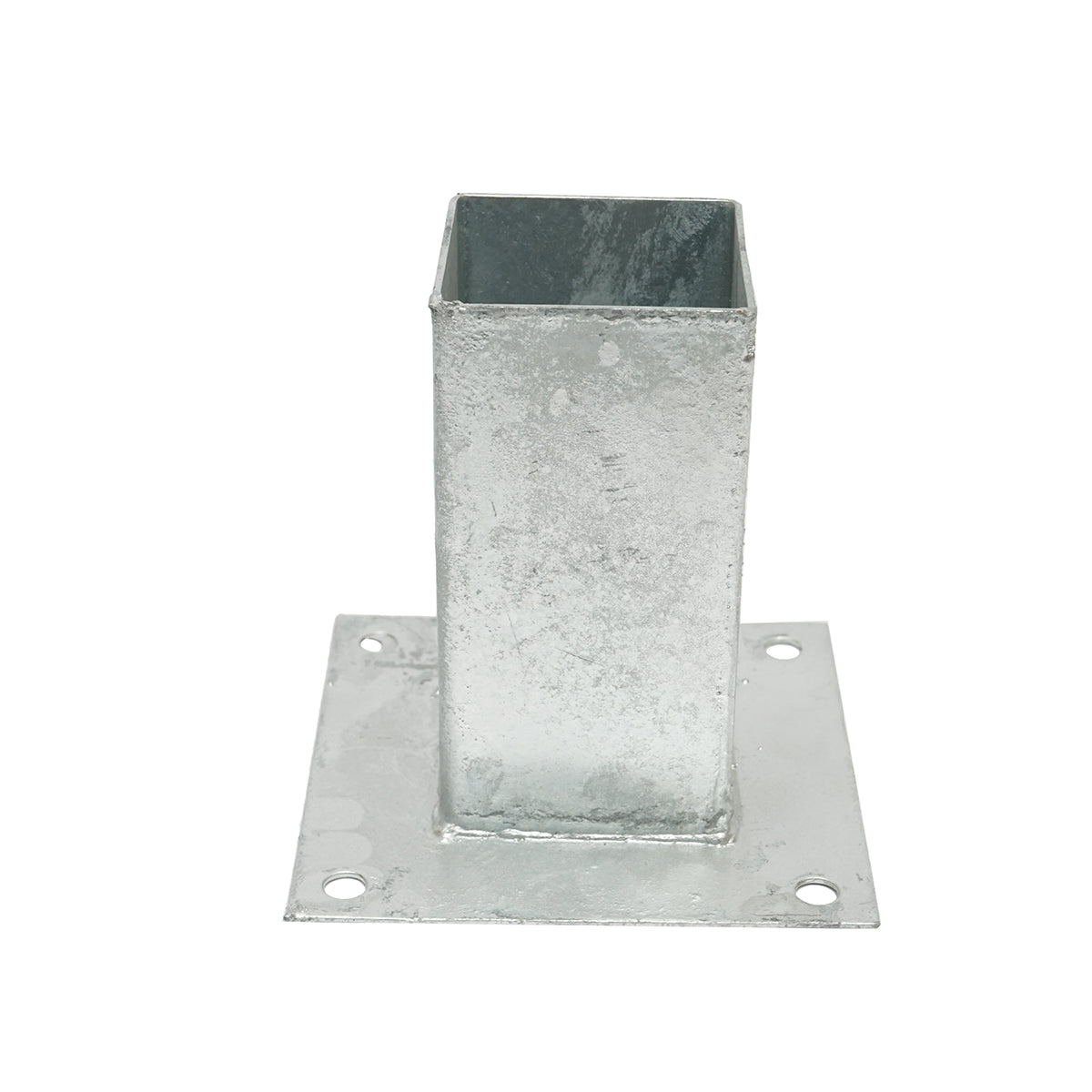 Supporto per palo applicato, fissaggio con viti 71x71x150, acciaio zincato, galvanizzato - immagine 2