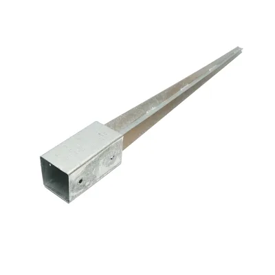 Supporto per palo tipo picchetto 71x71x750mm, acciaio zincato, galvanizzato - immagine 4