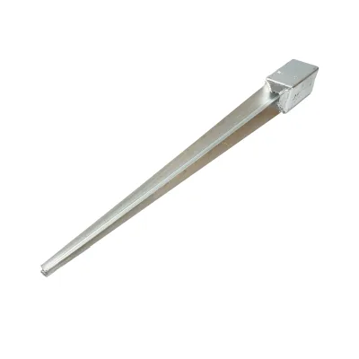 Supporto per palo tipo picchetto 71x71x900mm, acciaio zincato, galvanizzato