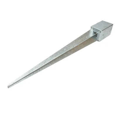 Supporto per palo tipo picchetto 91x91x900mm, acciaio zincato, galvanizzato
