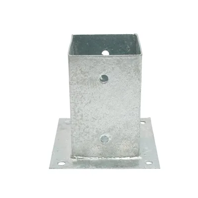 Supporto per palo, montaggio con viti 91x91x150, acciaio zincato, galvanizzato - immagine 2