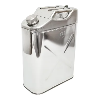 Tanica in acciaio inox da 20 litri con tubo flessibile e tappo a vite - immagine 3