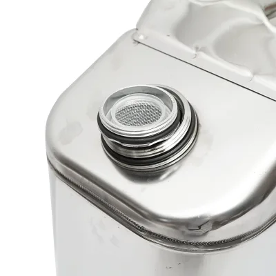 Tanica in acciaio inox da 20 litri con tubo flessibile e tappo a vite - immagine 4