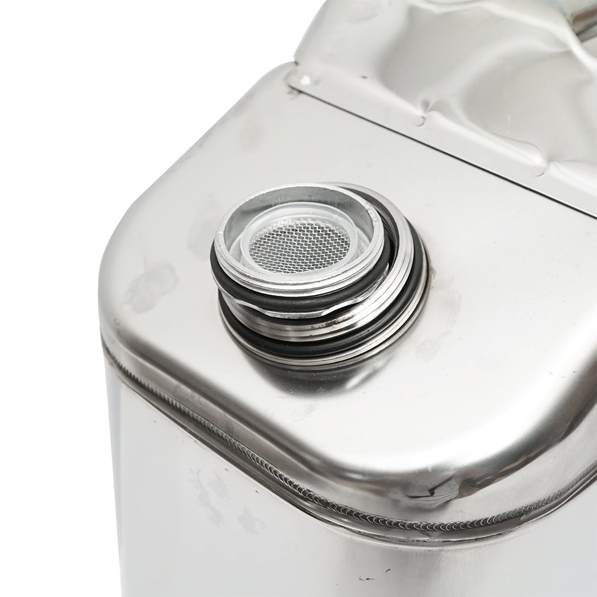 Tanica in acciaio inox da 20 litri con tubo flessibile e tappo a vite - immagine 4
