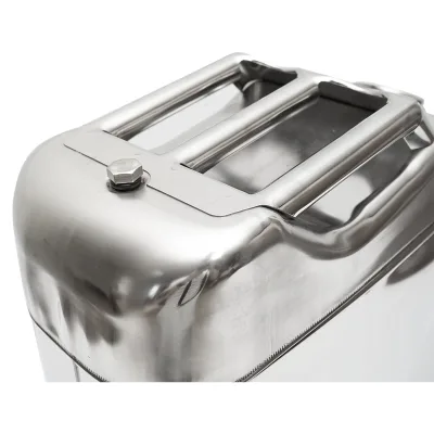 Tanica in acciaio inox da 20 litri con tubo flessibile e tappo a vite - immagine 5