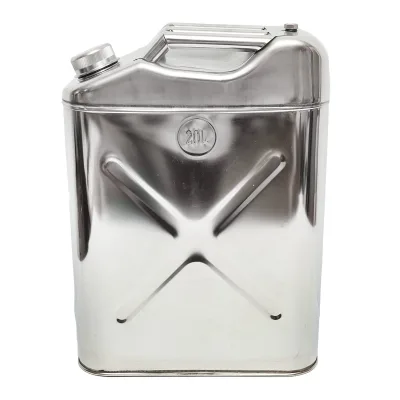 Tanica in acciaio inox da 20 litri con tubo flessibile e tappo a vite - immagine 2