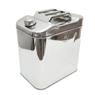 Tanica in acciaio inox da 30 litri con tubo flessibile e tappo a vite - immagine 3