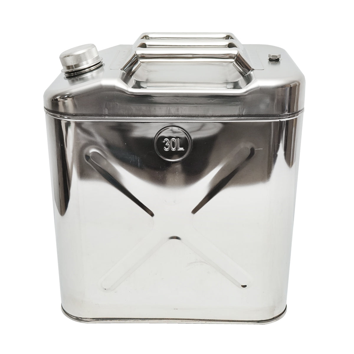 Tanica in acciaio inox da 30 litri con tubo flessibile e tappo a vite - immagine 2