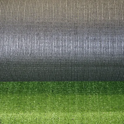 Tappeto di erba artificiale verde 2x30 m, filo 7 mm, 2 strati PP e rete PU: - immagine 3