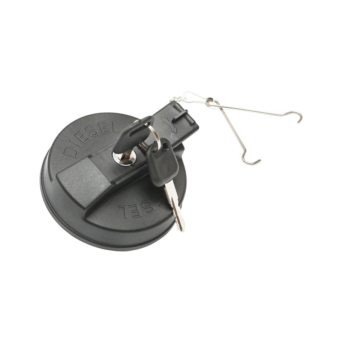 Tappo serbatoio con chiave per Case IH, Claas, Ford, John Deere, Massey Ferguson, Landini OEM 3786050M1, 4274363M1, 4280585M1, 4296020M1, 7700055371, 82011472, 84602136, 87731275, AL113 087, AL 78343, AL80633, F411201060080, 0011358050 - immagine 2
