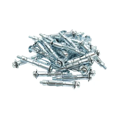 Tassello metallico per cartongesso tipo Molly 4x38mm in acciaio zincato, testa a croce 100 pz/scatola