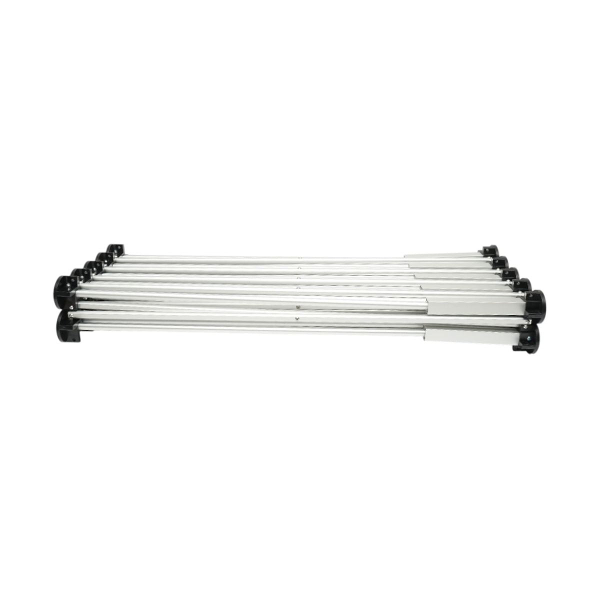 Tavolo da lavoro pieghevole a fisarmonica con 10 gambe, struttura in alluminio 226x61x72cm - immagine 5
