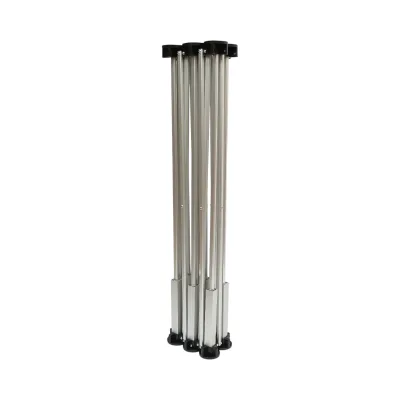 Tavolo da lavoro pieghevole a fisarmonica con 6 gambe, struttura in alluminio 116x61x72cm - immagine 4