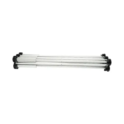 Tavolo da lavoro pieghevole a fisarmonica con 6 gambe, struttura in alluminio 116x61x72cm - immagine 5