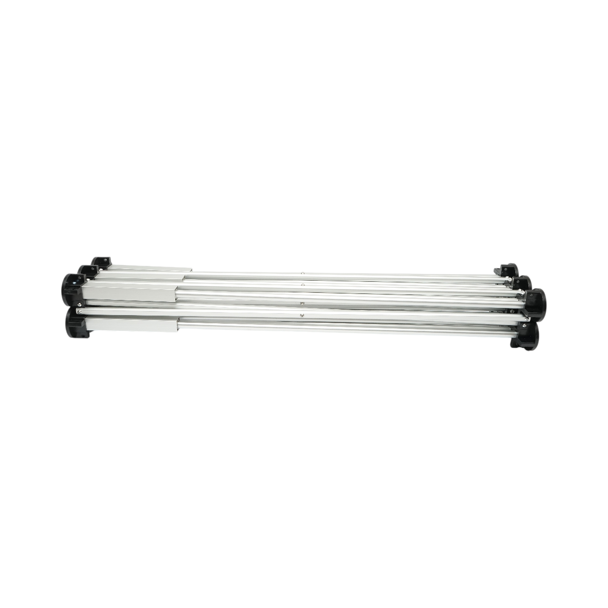 Tavolo da lavoro pieghevole a fisarmonica con 6 gambe, struttura in alluminio 116x61x72cm - immagine 5