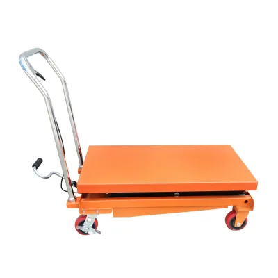 Tavolo di lavoro idraulico mobile, portata 500 kg, altezza 900 mm (a forbice). - immagine 2