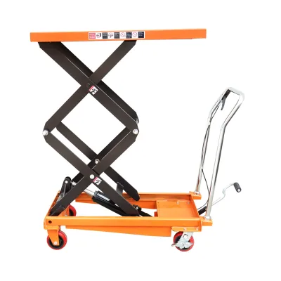 Tavolo di lavoro idraulico mobile, portata 500 kg, altezza 900 mm (a forbice). - immagine 5
