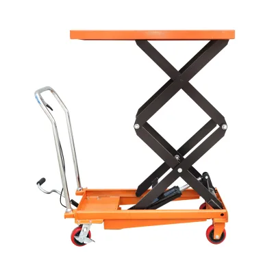 Tavolo di lavoro idraulico mobile, portata 500 kg, altezza 900 mm (a forbice). - immagine 4