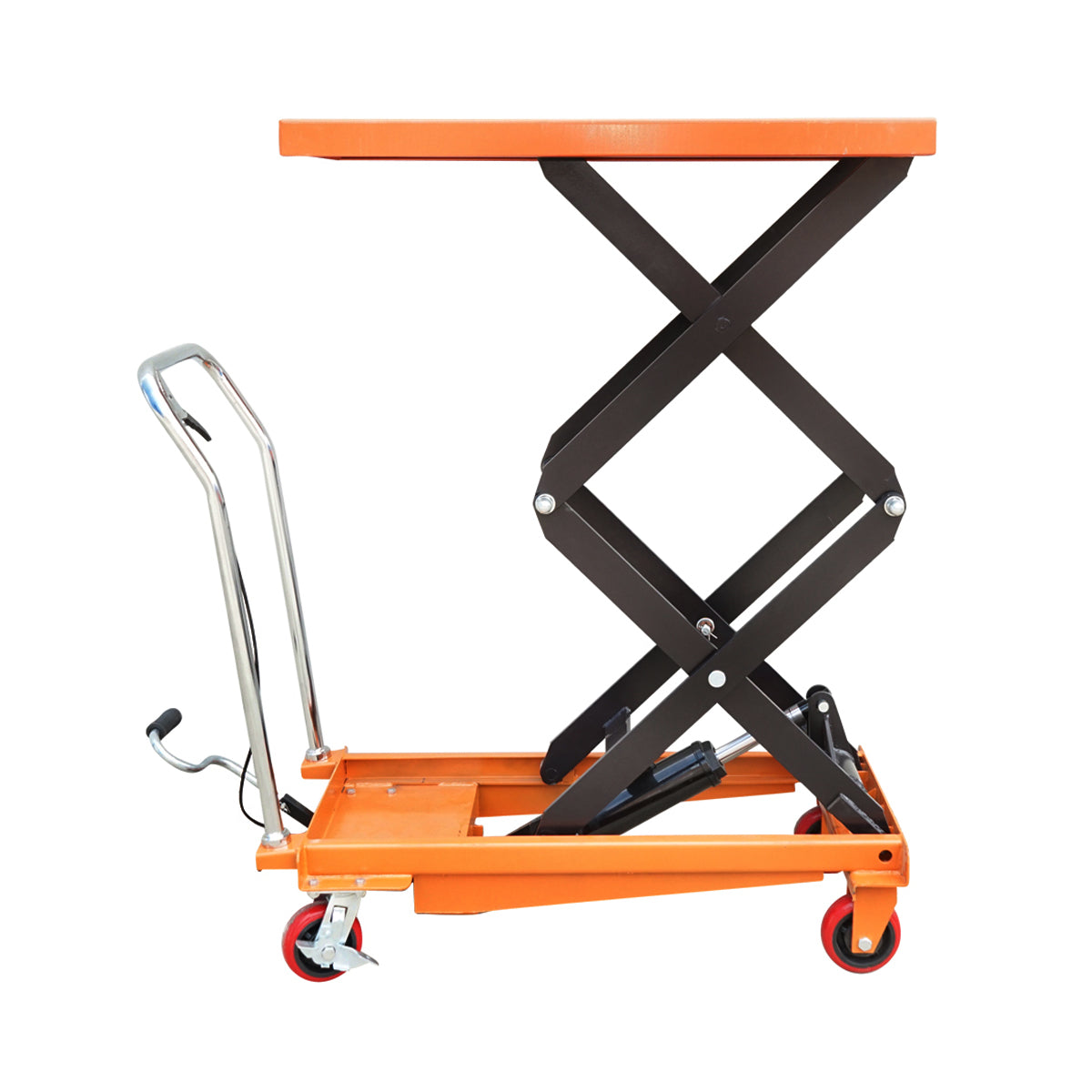 Tavolo di lavoro idraulico mobile, portata 500 kg, altezza 900 mm (a forbice). - immagine 4