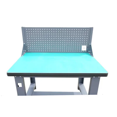 Tavolo, banco da lavoro da officina con presa 220V e pannello forato 1200x750x800+450mm - immagine 6