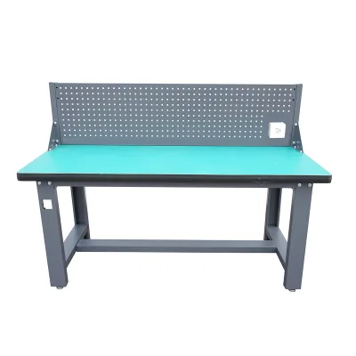 Tavolo, banco da lavoro da officina con presa 220V e pannello forato 1800x750x800+450mm - immagine 2
