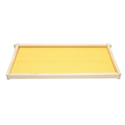 Telaio per arnia in legno con favo in plastica tipo Dadant, dimensioni 483x448x232 mm - immagine 2