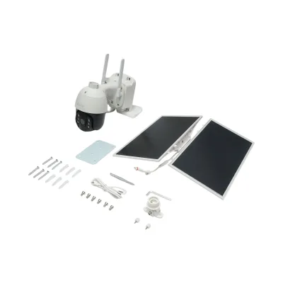 Telecamera di sorveglianza 2 MP 1080P, 4G, WIFI 2.4 GHz, pannello solare da 4.3W, batteria 21700, controllo PTZ a 360°, rilevamento umano PIR, visione notturna intelligente IR e applicazione Ubox - immagine 2