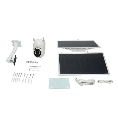 Telecamera di sorveglianza 2 MP con pannello solare e batteria da 18.000 mAh, scheda SIM 4G, rotazione 360° PTZ, rilevamento umano PIR e applicazione Ubox - immagine 2