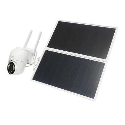 Telecamera di sorveglianza 2 MP con pannello solare e batteria da 18.000 mAh, scheda SIM 4G, rotazione 360° PTZ, rilevamento umano PIR e applicazione Ubox
