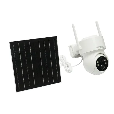 Telecamera di sorveglianza 4 MP con pannello solare 5W, batteria 18650 a ricarica rapida, WIFI 2.4 GHz, rotazione 360° PTZ con sensore di movimento, rilevamento umano PIR, allarme, visione notturna e applicazione iCSee - immagine 4