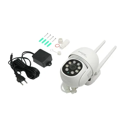 Telecamera di sorveglianza 8 MP, WIFI 2.4GHz, rotazione 360° PTZ con sensore di movimento, allarme, rilevamento umano, visione notturna e applicazione IPC360 Home - immagine 2