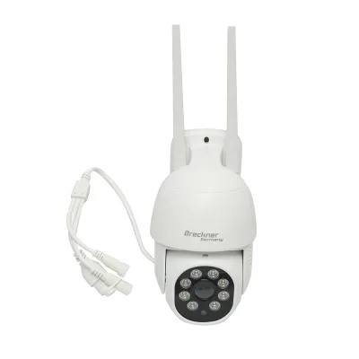 Telecamera di sorveglianza 8 MP, WIFI 2.4GHz, rotazione 360° PTZ con sensore di movimento, allarme, rilevamento umano, visione notturna e applicazione IPC360 Home