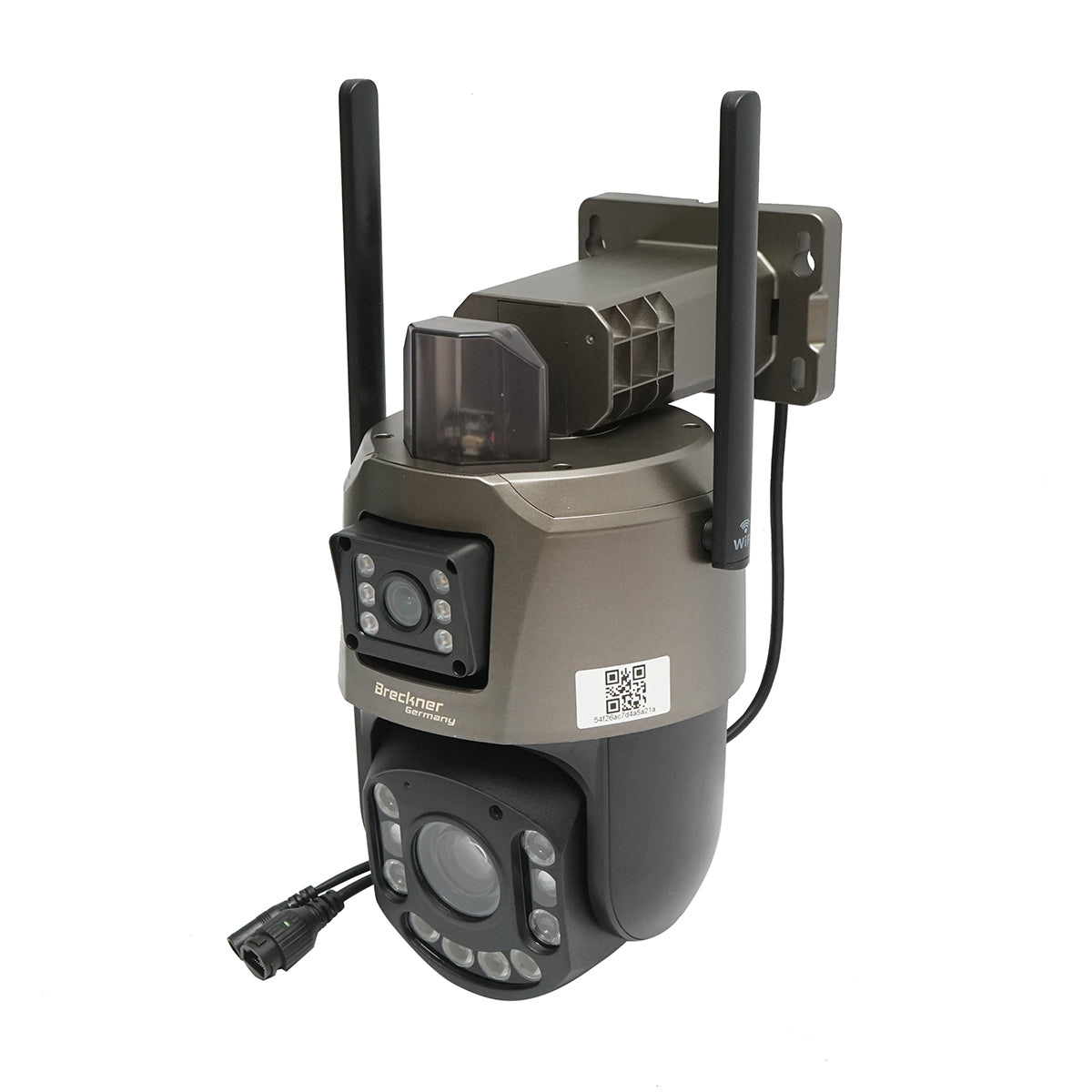 Telecamera di sorveglianza a doppia lente da 6 MP, Wi-Fi P2P, PTZ rotante a 360° con sensore di movimento, sirena, rilevamento persone e applicazione iCSee - immagine 2